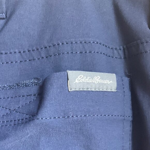 Eddie Bauer Mens 36 Winter Tech Pants Navy Blue Fleece-Lined Nylon Stretch - Picture 3 of 16